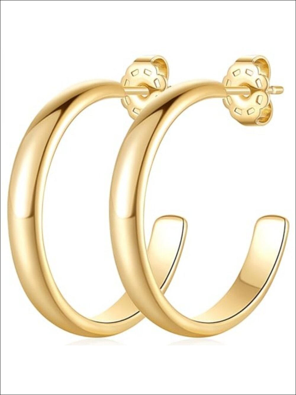 14K Gold Hoop Earrings for Women Hypoallergenic Scratch Resistant